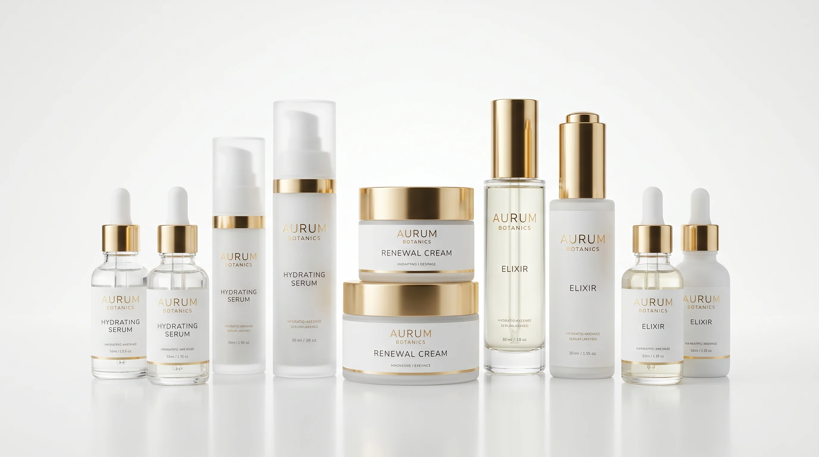 Packaging options for white label cosmetics brands including bottles jars and tubes